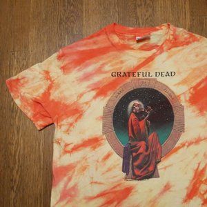 Vintage 80s Grateful Dead Shirt 1987 Blues For Allah Marble Dye Tee S DEADSTOCK